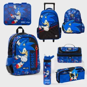 Stile europeo originale Sonic Shadow zaino di grande capacità trolley borsa set da studio per matite set di tazze d'acqua regalo di compleanno per bambini 1