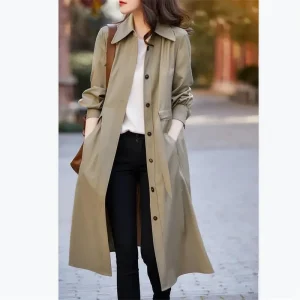 Trench sottile da donna 2025 nuova primavera e autunno coreano versatile giacca a vento da donna temperamento abito Top 1