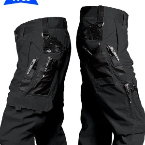 Pantaloni tattici da uomo, pantaloni cargo multitasche durevoli per lavori di costruzione all'aperto, escursioni ed trekking, pantaloni tattici casual 1