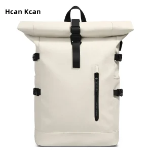 Zaino da viaggio espandibile HcanKcan per uomo donna Borsa per laptop roll top impermeabile Zaino da scuola di grande capacità Borsa da lavoro quotidiana 1