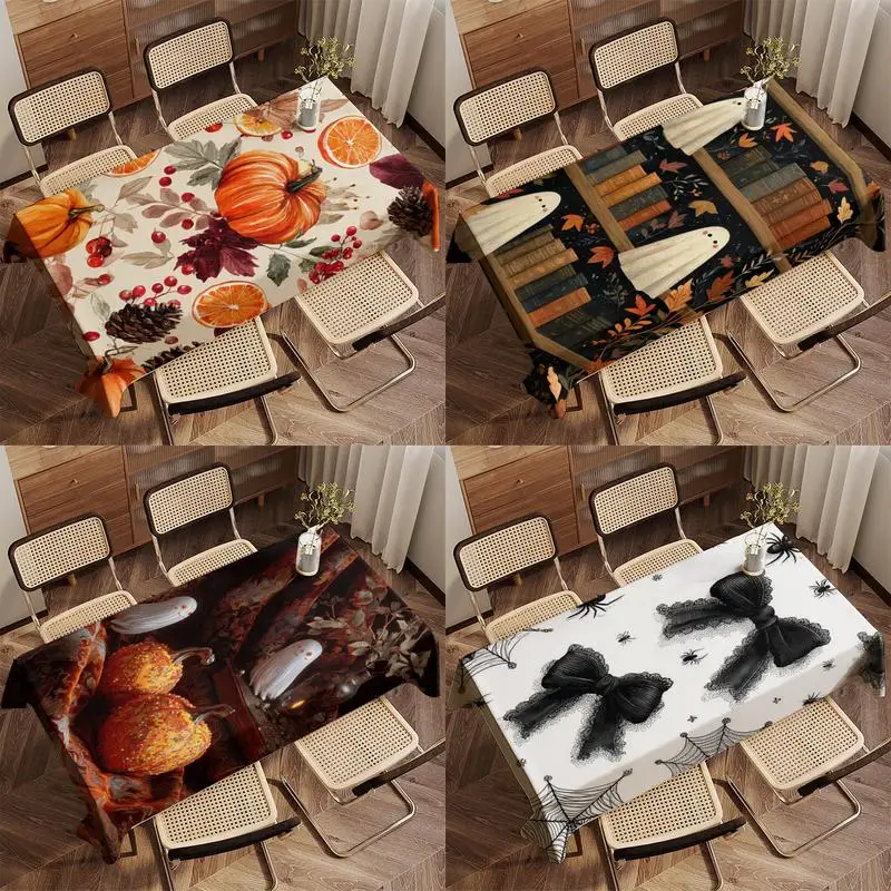 Decorazioni per la casa Tovaglia a tema Halloween Disegni Tovaglia da cucina per ristorante, soggiorno, decorazione per la casa, decorazione per feste 1