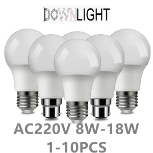 Lampadina LED ad alta potenza 220V 8W-18W tappo E27 B22 luce bianca calda e alto lumen adatto per cucina bagno ufficio 1