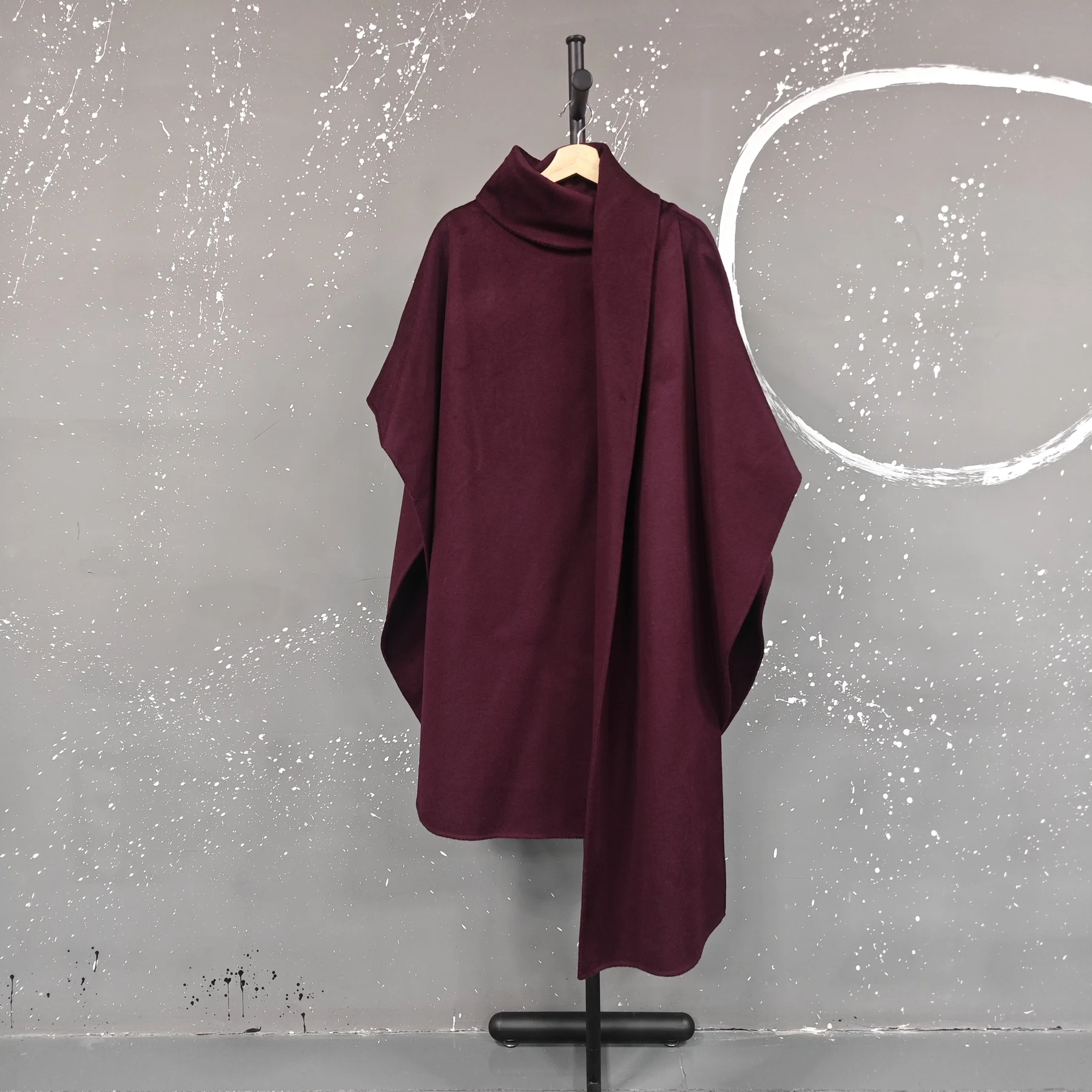 LANMREM Trendy Grande Mantella Lunga Per Le Donne Cappotti di Lana di Colore Solido Scialle Femminile di Fascia Alta Abiti Invernali 2025 Nuovo Lusso 2DB1256 5