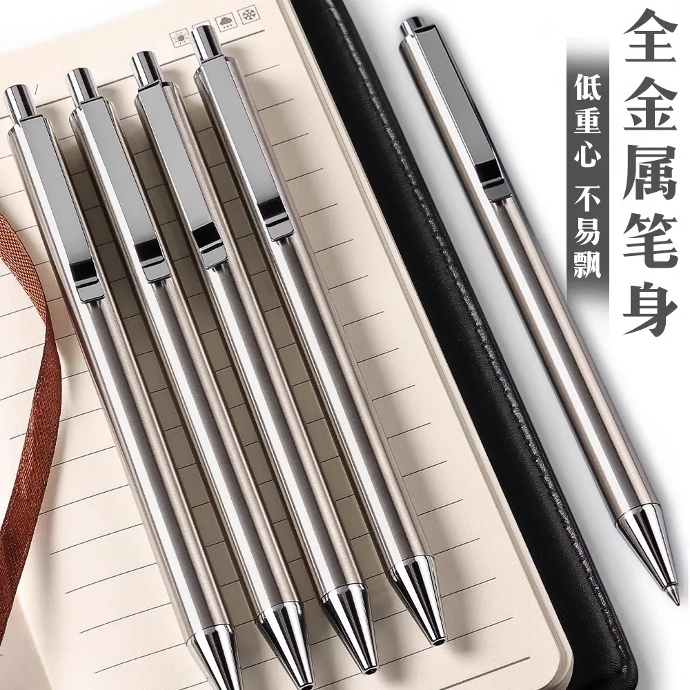 M&G Penna gel push-up completamente in metallo da 0,5 mm Cancelleria per studenti e forniture per ufficio, penna a sfera premium 4