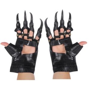 1 paio di guanti in pelle con artiglio di drago per costumi cosplay di Halloween, oggetti di scena e accessori per feste di carnevale con design durevole 1