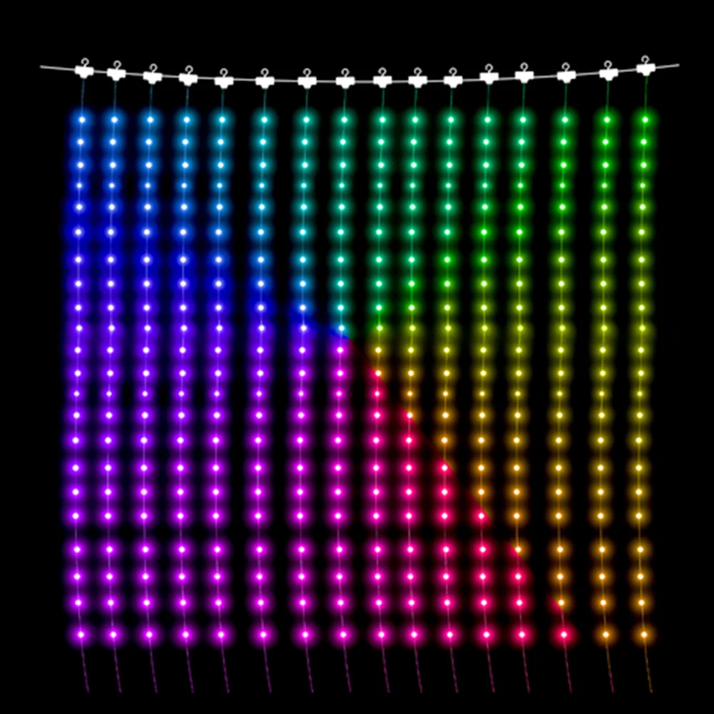 20M400LEDs WS2812B LED String Dreamcolor Luci natalizie String RGBIC Illuminazione indirizzabile Smart Curtain String Light FAI DA TE 4