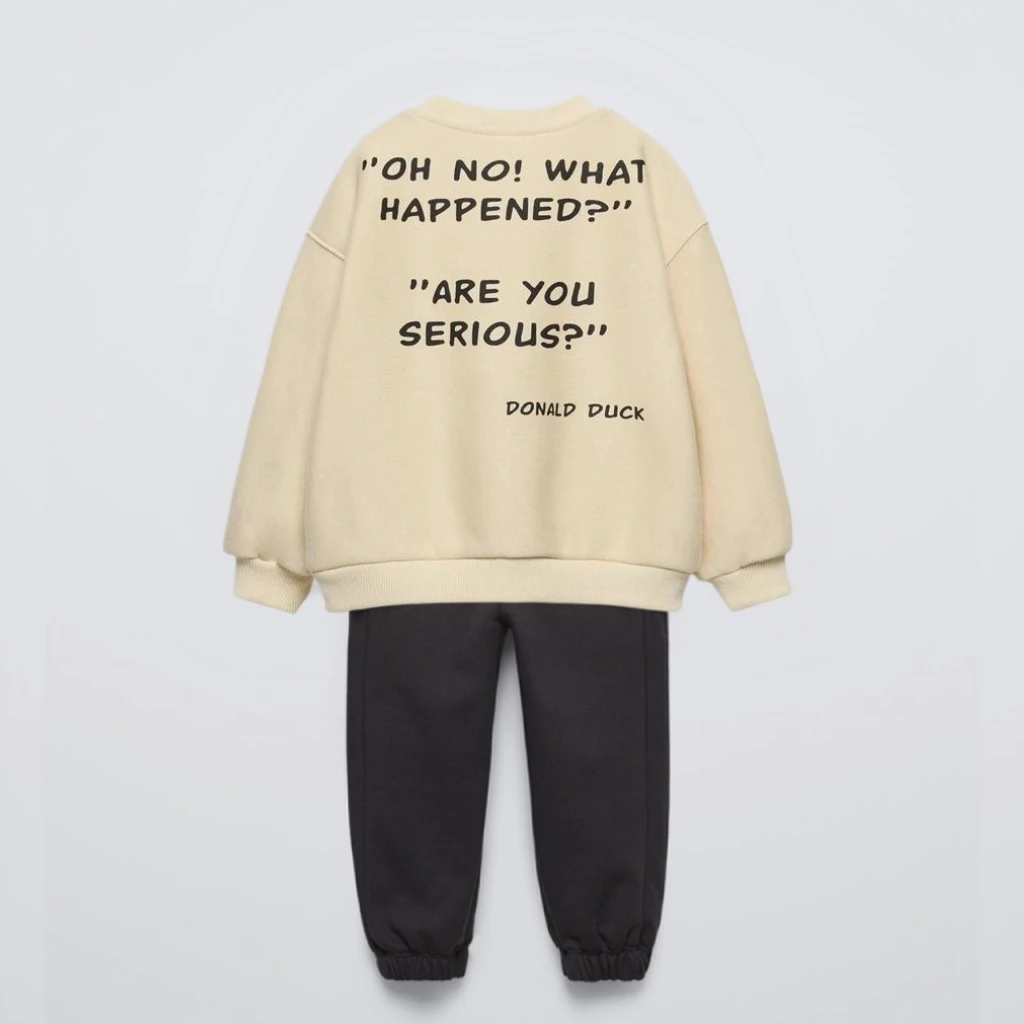 Felpe larghe + pantaloni 2 pezzi / set Abbigliamento autunnale Moda bambino Abiti a maniche lunghe Carino girocollo Top Pantaloni neri per ragazzi Ragazza 2