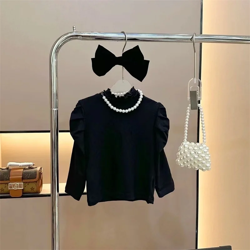 Set di abbigliamento per ragazze Top per bambini Pantaloni svasati 3 pezzi Marea Autunno Vestito caldo per bambini Nuova primavera Dolce Set casual 12M-5 anni 5