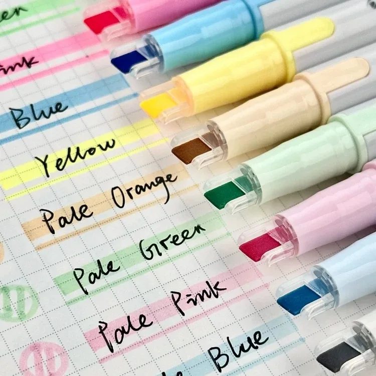 10 pezzi PILOT KIRE-NA penna fluorescente a doppia punta evidenziatori penna per marcatura ad asciugatura rapida cancelleria giapponese 2