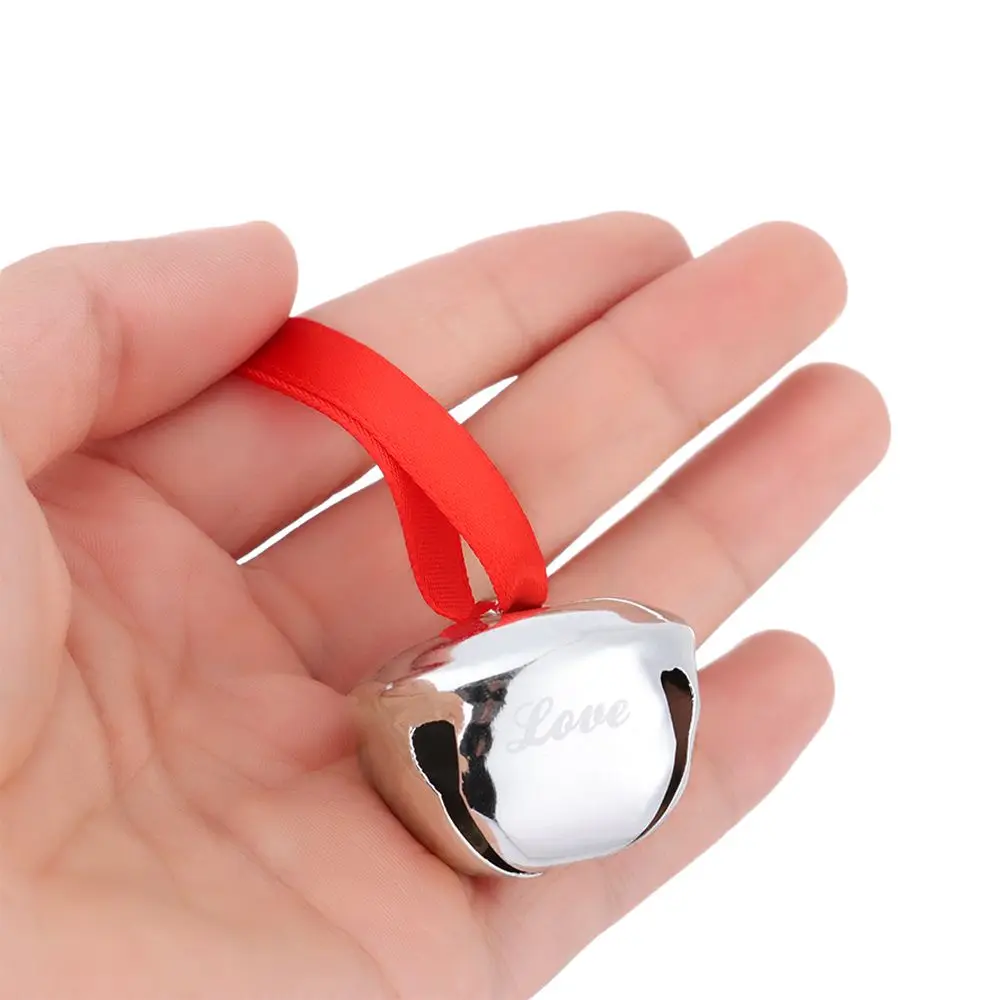 1pc 1.5 pollici Christmas Jingle Bell Ornament slith Bells Polar Express Bell Printed Believe Joy Bell Craft Christmas Tree Decor 1