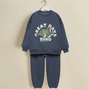 Pullover per bambini Dinosauro Grafica Abbigliamento per la casa Manica intera Girocollo Top + Pantaloni Tute Opzione superiore singola Indumento per neonati 1