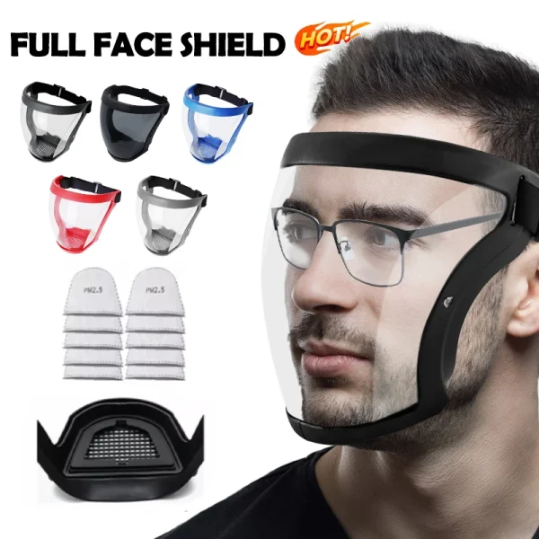 Maschera di protezione da lavoro Scudo facciale trasparente Protezione facciale trasparente Schermo protettivo per il viso Accessori da cucina Gadget 1