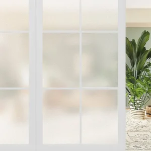 Pellicola per vetri opaca pura Privacy blocco UV controllo del calore decalcomanie smerigliate adesivo in vetro decorativo opaco autoadesivo per la casa 1