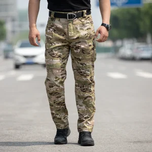 Pantaloni mimetici da lavoro da uomo con tasche multiple Abbigliamento protettivo da cantiere all'aperto Pantaloni da allenamento resistenti allo sporco resistenti all'usura 1