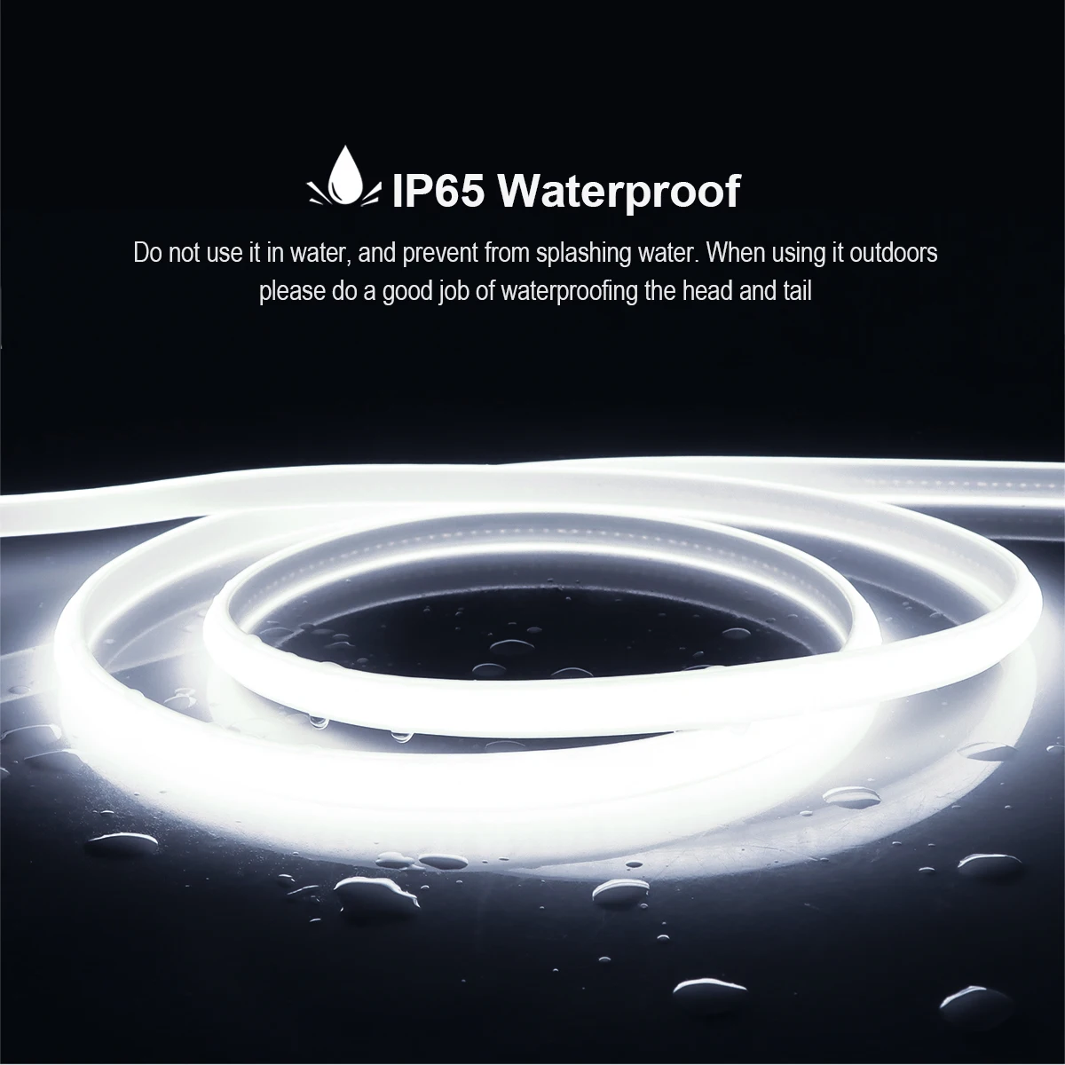 30M 35M COB Luce di striscia Tubo in silicone puro 288LED/M Lampada a stringa flessibile ad alta luminosità Impermeabile 220V 110V per Villa Giardino Cortile 3