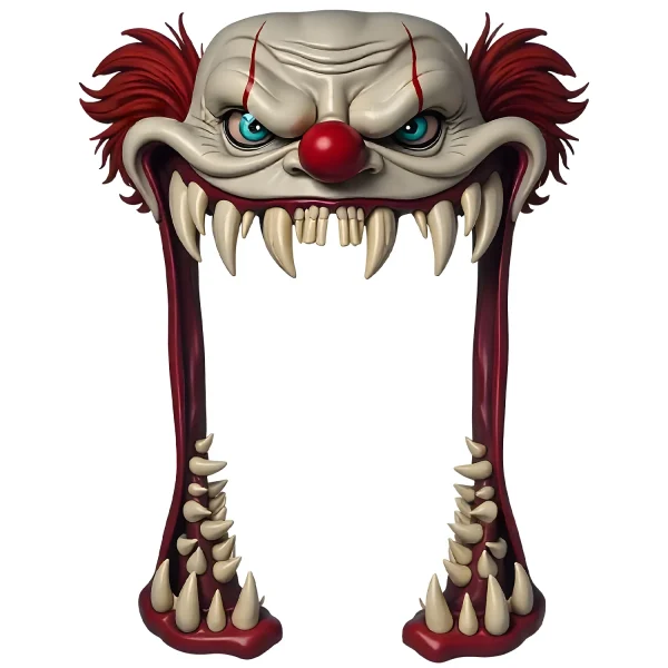 Panno di sfondo sessuale opposto da clown, decorazione per feste di Halloween, forma da clown, banner horror di Halloween 2