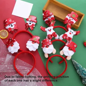 Moda natale fasce donna ragazza classica elastico renna Antler babbo natale pupazzo di neve cerchio per capelli Xmas Party fasce accessori 1