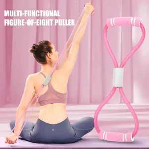 Figura 8 Estrattore di stretching spesso Yoga per migliorare il gobba Cintura elastica per corda di tensione a 8 figure Cintura fitness per la casa 1