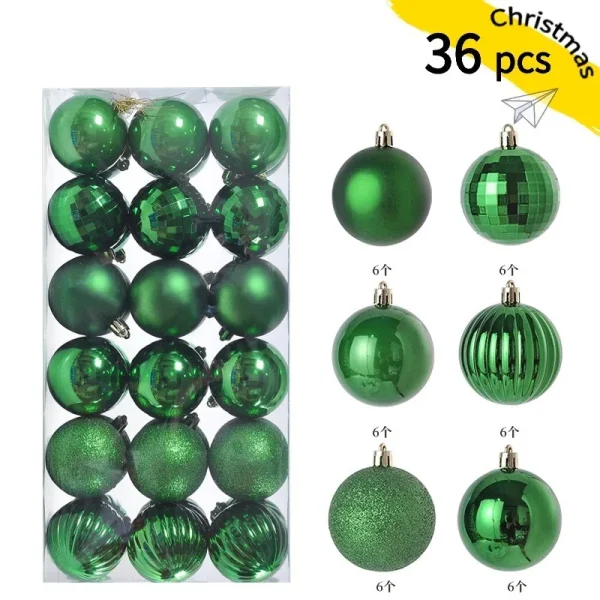 36 pezzi palla di Natale rossa albero di Natale appeso palla di Noel decorazioni di buon Natale Feliz Navidad felice anno nuovo 2026 favore 6