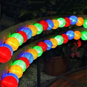 Ghirlanda di lucine a lanterna solare a LED 10/20/30 luci a stringa a LED per decorazioni natalizie per feste di nozze da giardino all'aperto 1