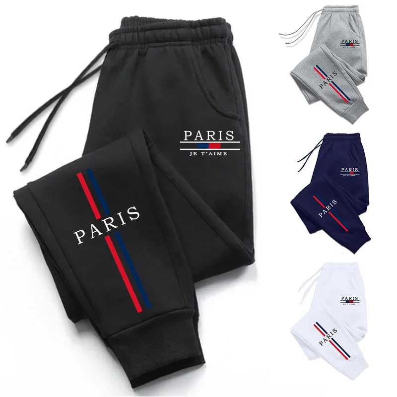 Pantaloni da jogging sportivi casual quattro stagioni da uomo Pantaloni moda urbana maschile Pantaloni sportivi da esterno per la casa stampati Parigi di alta qualità 5