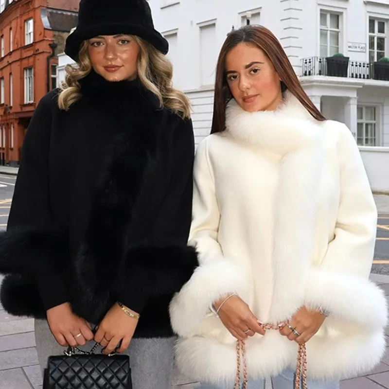 Tuularose Elegante Pelliccia Cappotti di Lana Donna Solido Colletto rovesciato Maniche Lunghe Giacca in Peluche Autunno Inverno Addensare Capispalla Caldi Lady 5