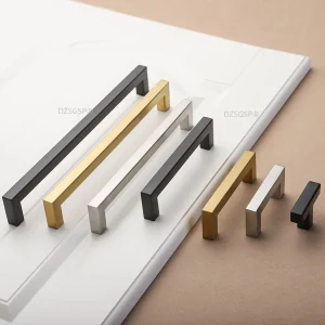 Maniglia quadrata in acciaio inossidabile per mobili moderni maniglie per mobili in oro nero argento maniglie e maniglie per mobili da cucina 1