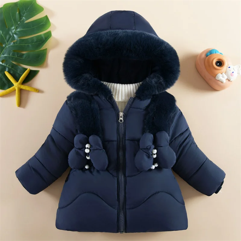 Ragazze Imbottito Imbottiture Cappotti Per Bambini Giubbotti Addensati 2024 Nuovo Con Cappuccio Vestiti di Cotone Per Bambini Casual Tendenza Parka Inverno Bambino Snowsuit 4