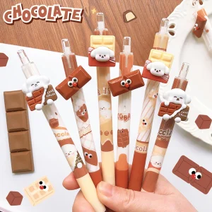 Kawaii cancelleria scuola forniture per ufficio regalo penna Gel cancellabile al cioccolato 0.5mm inchiostro blu torna a scuola penne carine estetiche 1