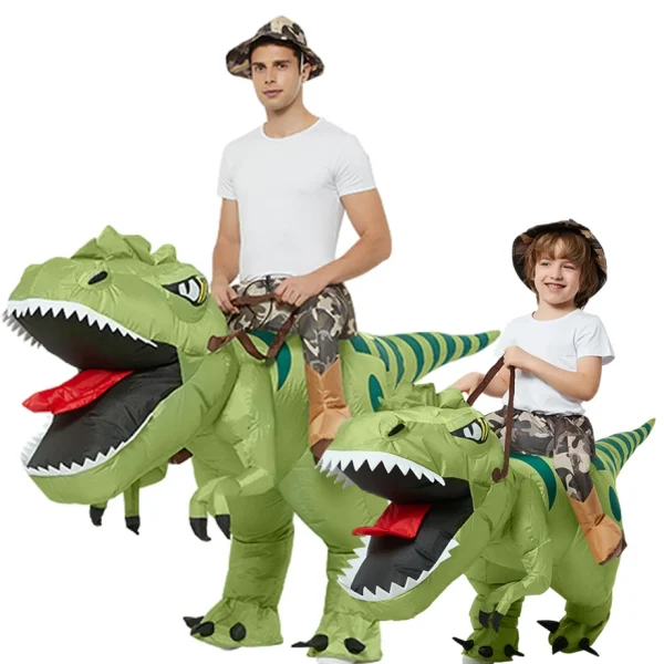 Animale Cartoon Equitazione T-Rex Costume Gonfiabile Asilo nido Bambini Dinosauro Gioco di Ruolo Per Adulti Bambini Inseguendo Gioco Regalo Di Compleanno 1