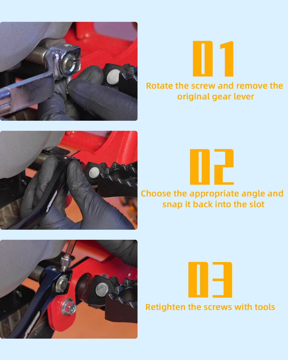 Per YAMAHA WR 250F 450F YZ 125 250 250F 250FX 450F 450FX Moto Pedale Leva Del Freno Leva Del Cambio Pedale Set 2023 4