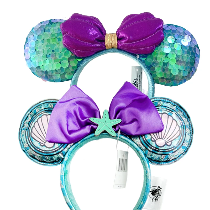 Disney Sirena Topolino Fascia per orecchie Ognissanti Festivel Festa Hairwear COSTUME Cosplay Peluche Regalo Accessori per capelli per le donne 2