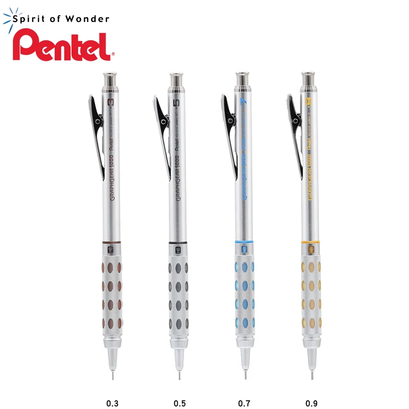 1pcs Pentel GraphGear 1000 Disegno a Matita Meccanica Studente Uso Non È facile da Rompere Piombo Matita Meccanica Matita 0.3 0.5 0.7 0.9 millimetri 1