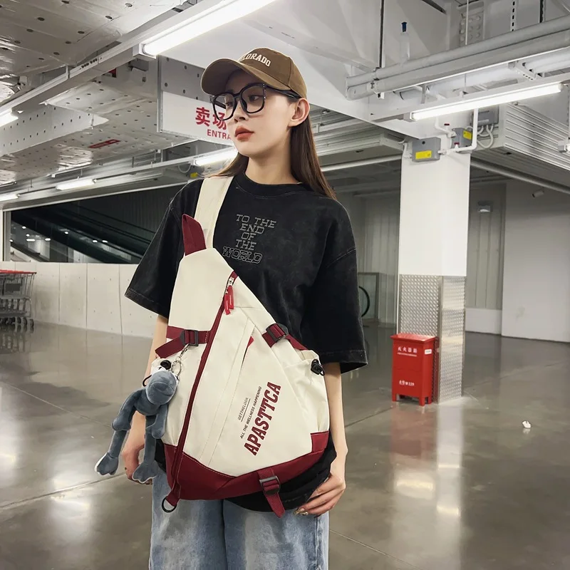 Borsa a tracolla da viaggio sportiva per moto da esterno Borsa tattica multifunzione impermeabile a spalla singola Borsa da petto casual unisex 6