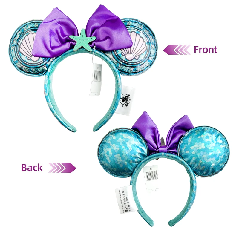 Disney Sirena Topolino Fascia per orecchie Ognissanti Festivel Festa Hairwear COSTUME Cosplay Peluche Regalo Accessori per capelli per le donne 3