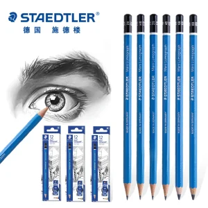12 pz/set STAEDTLER Matite di Piombo di Legno Matite A Carbone Pieno Schizzi Pittura 100 HB/2B/2H/12B Studente Rifornimenti di Arte 1