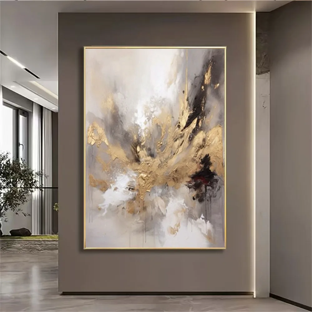 Nuovo design Verticale Pittura a olio astratta 100% Fatti a mano Famose immagini su tela Copia Blue Ocean Modern Wall Art per la decorazione domestica 3