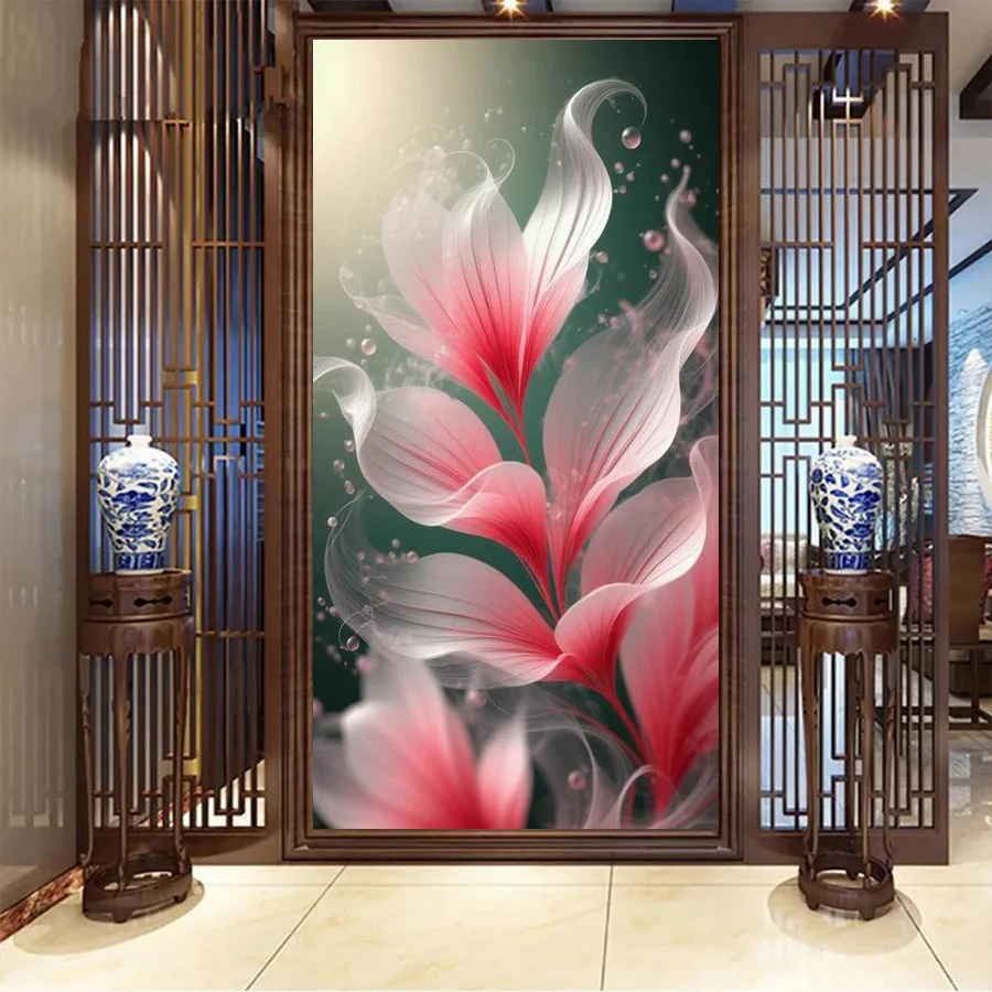 Fullcang Fiori colorati Kit di pittura diamante fai da te di grandi dimensioni Pieno quadrato rotondo Trapano Mosaico Ricamo Immagine Decorazione della parete 1