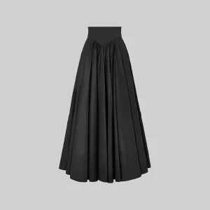 Minigonna fluida a linea A da donna Gonna lunga a pieghe Dimagrante Gamba lunga Effetto visivo Vita alta Primavera Estate Fibra di poliestere 1