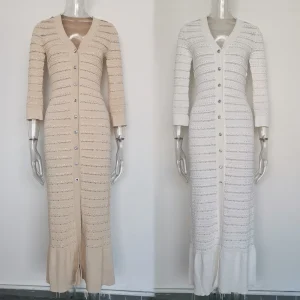 2025 nuova primavera socialite luce moda di lusso BlingBling abito gonna lavorata a maglia 1