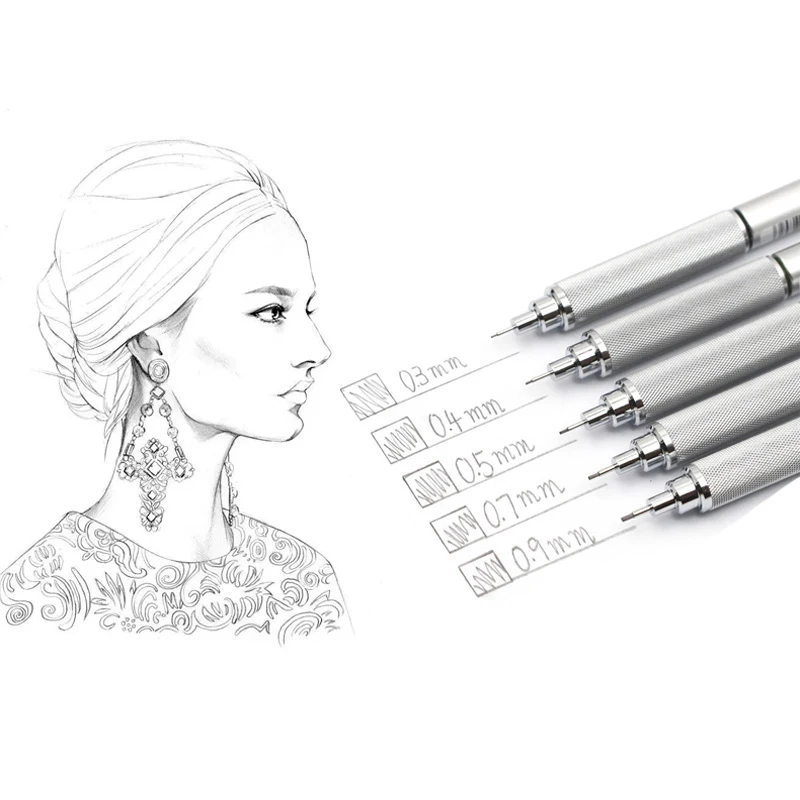 Matite originali M3/M4/M5/M7/M9-1010 0.3/0.4/0.5/0.7/0.9MM della penna del metallo della serratura del tubo dello spostamento del giappone Uni della matita meccanica per la scuola 4