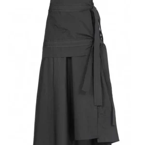 Gonna a trapezio grigia da donna Gonna lunga vintage Y2k Harajuku anni '90 Fasciatura estetica Gonne asimmetriche Moda anni 2000 Abiti estivi 1