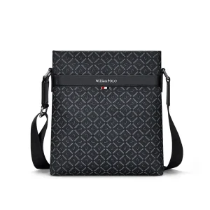 Borsa a tracolla da uomo borsa a tracolla con stampa vintage di grande capacità da uomo verticale può essere installata ipad business casual small square ba 1