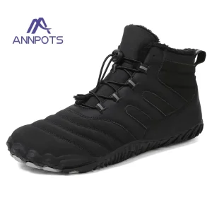 Nuovo inverno all'aperto impermeabile caldo alpinismo antiscivolo resistente all'usura scarpe da uomo e da donna in cotone foderato in pile ispessito 1