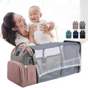 Borse premaman Baby Mommy Hospital Organizer Zaino da viaggio di grande capacità Letto pieghevole per culla con fasciatoio Borse per pannolini 1