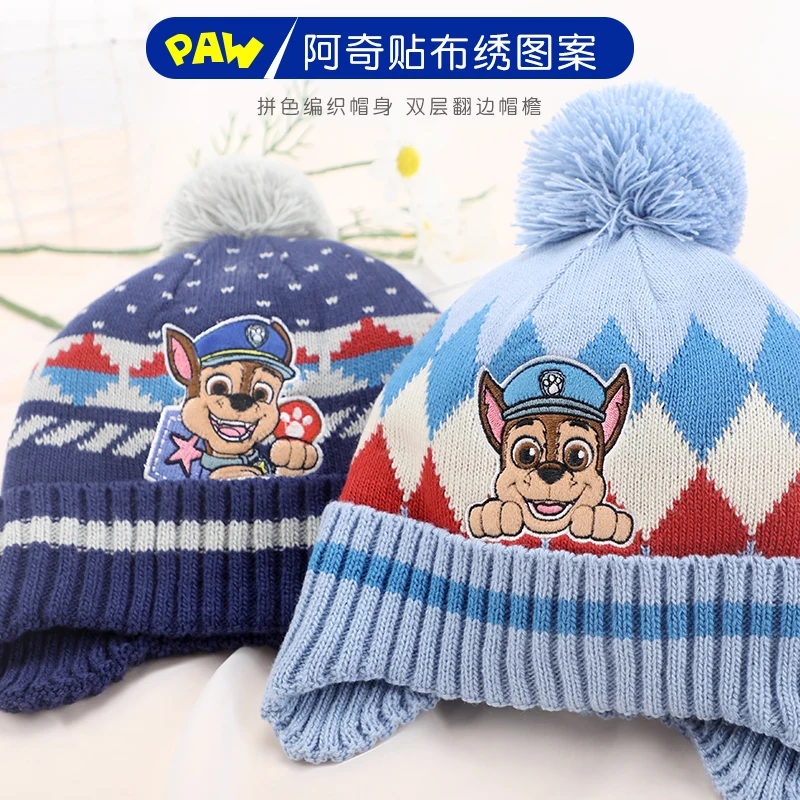 2-3 PZ/SET Genuino PAW PATROL Cappello Invernale Guanto Sciarpa SET Cute Cartoon Skye Chase Ragazzi Ragazze Baby Cap Regali Di Natale 6