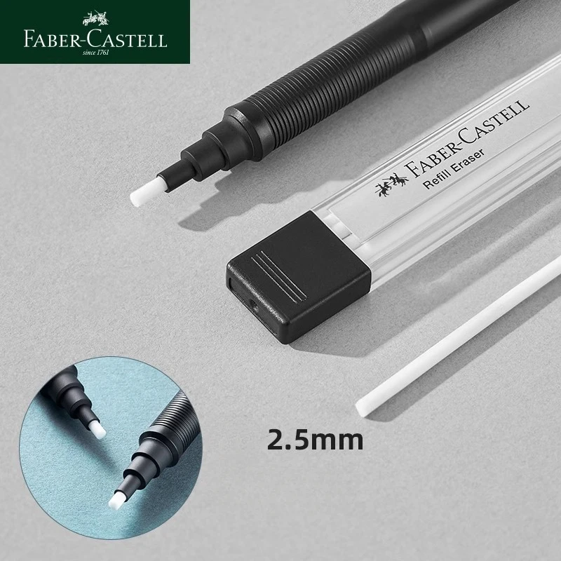 Faber-Castell Gomma per matita automatica retrattile Gomma per matita ad alta precisione Strumenti per la correzione della gomma per matita Cancelleria per ufficio scolastico 5