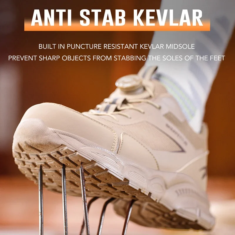 Nuovo 2025 Scarpe isolanti Stivali da lavoro da costruzione Anti-smash Anti-puntura Scarpe antinfortunistiche da uomo Stivali con punta in acciaio Scarpe indistruttibili 5