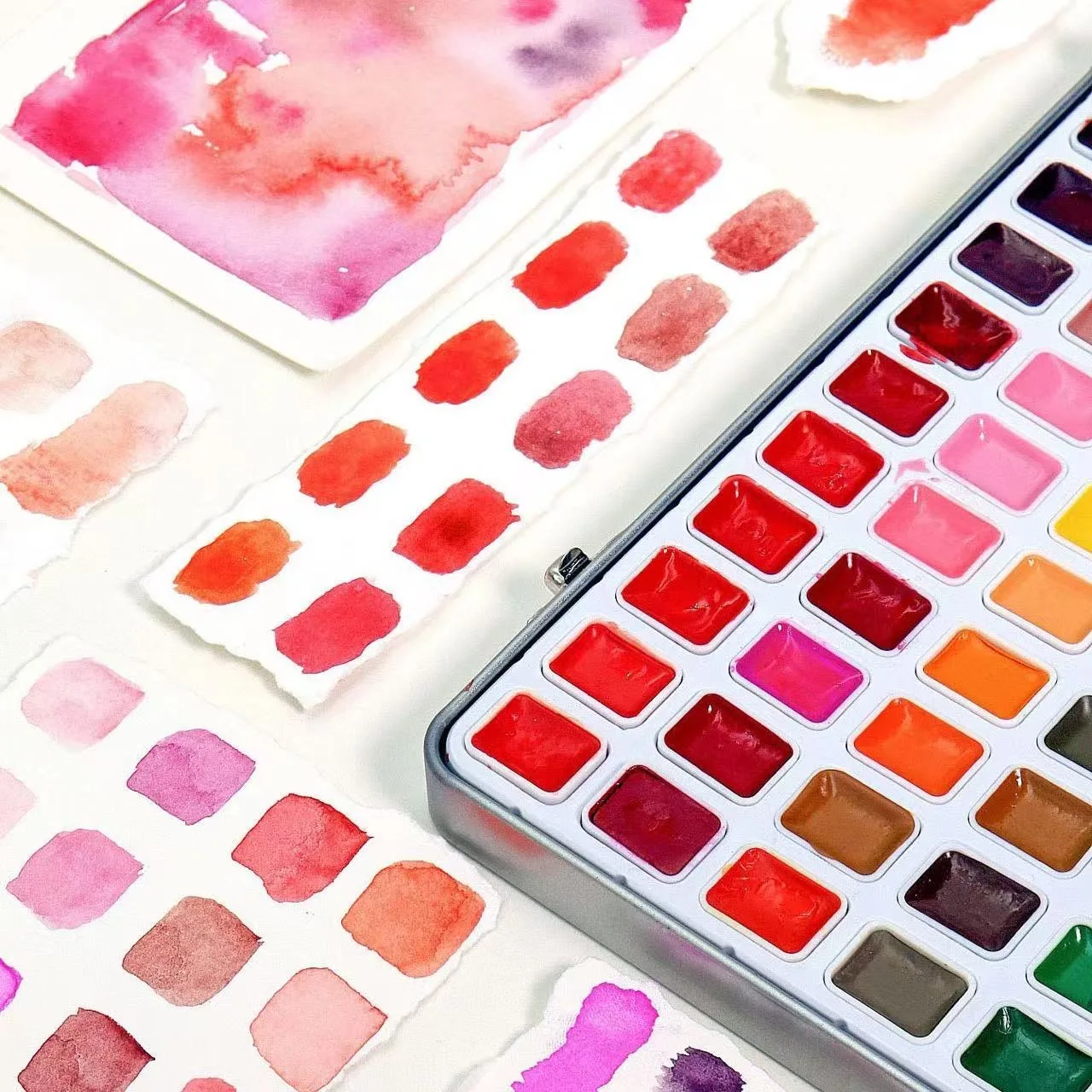 artista pittura ad acquerello 24/36/48/60/98/130 colori set artistico disegno professionale pigmento forniture d'arte 4