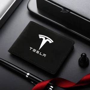 Copertura della patente di guida automatica Custodia per documenti di guida in pelle scamosciata anti-pelliccia Porta carte di credito per Tesla Model 3 Roadster Model SXY 1